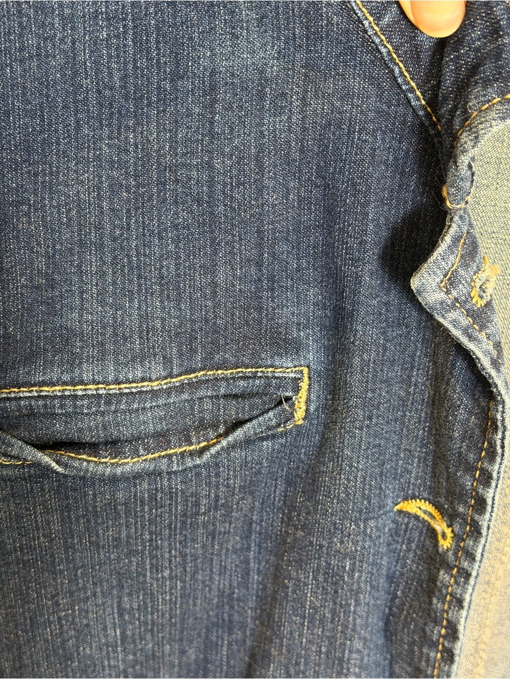 Bandolino Dark Blue Denim Jacket with Button Details - Picture 4 of 6
